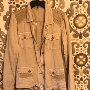 Maurice’s tan linen jacket size L